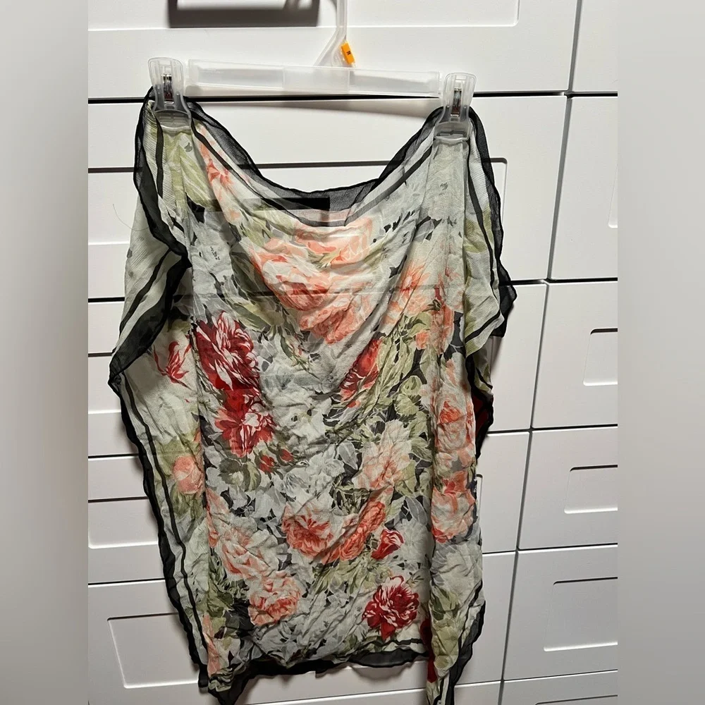 Floral colorful scarf